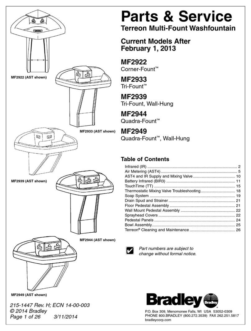 Bradley Corner-Fount MF2922 Quick start guide Bradley Corner-Fount MF2922 Quick start guide