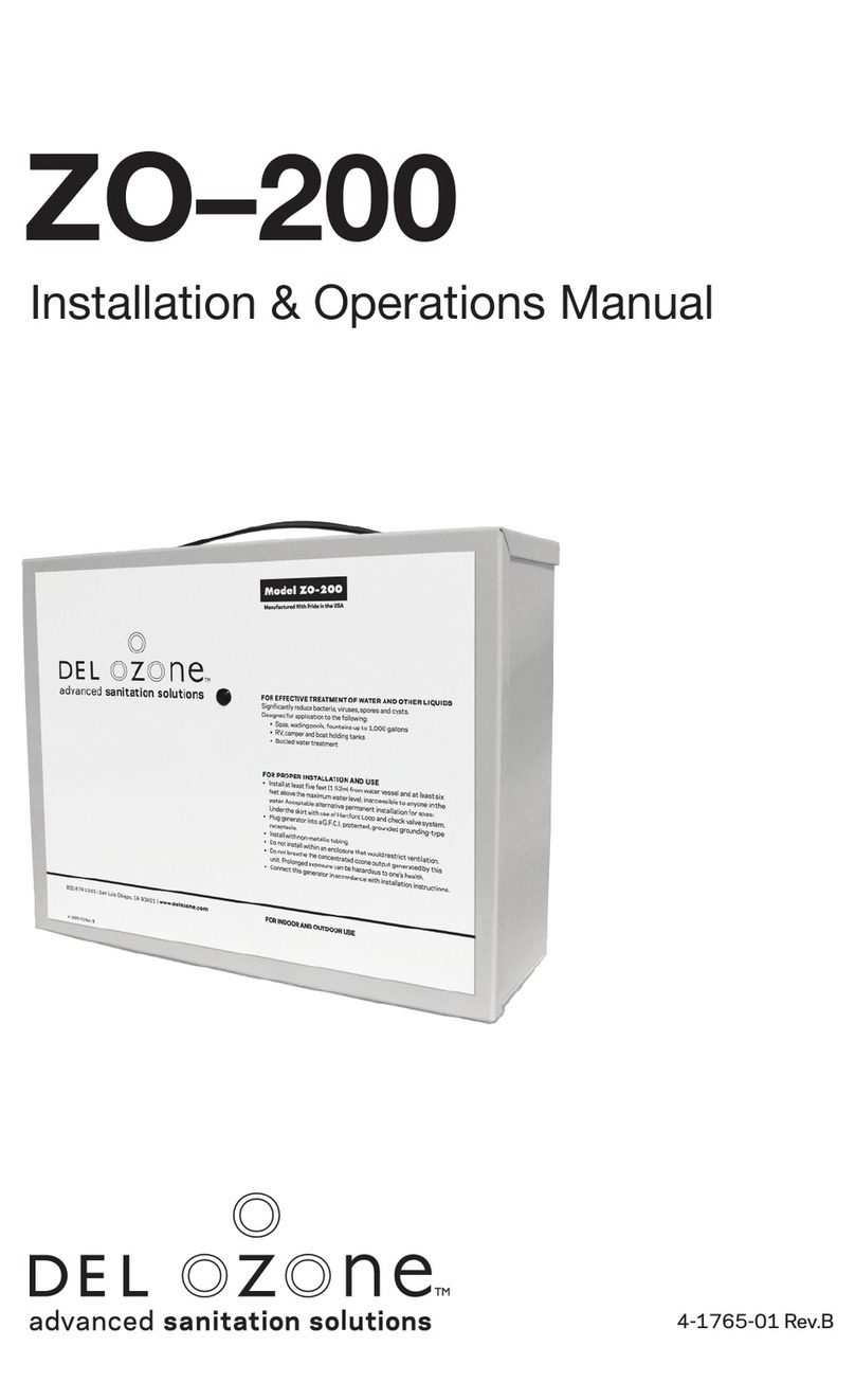 Del ozone ZO-200 Installation & operation manual
