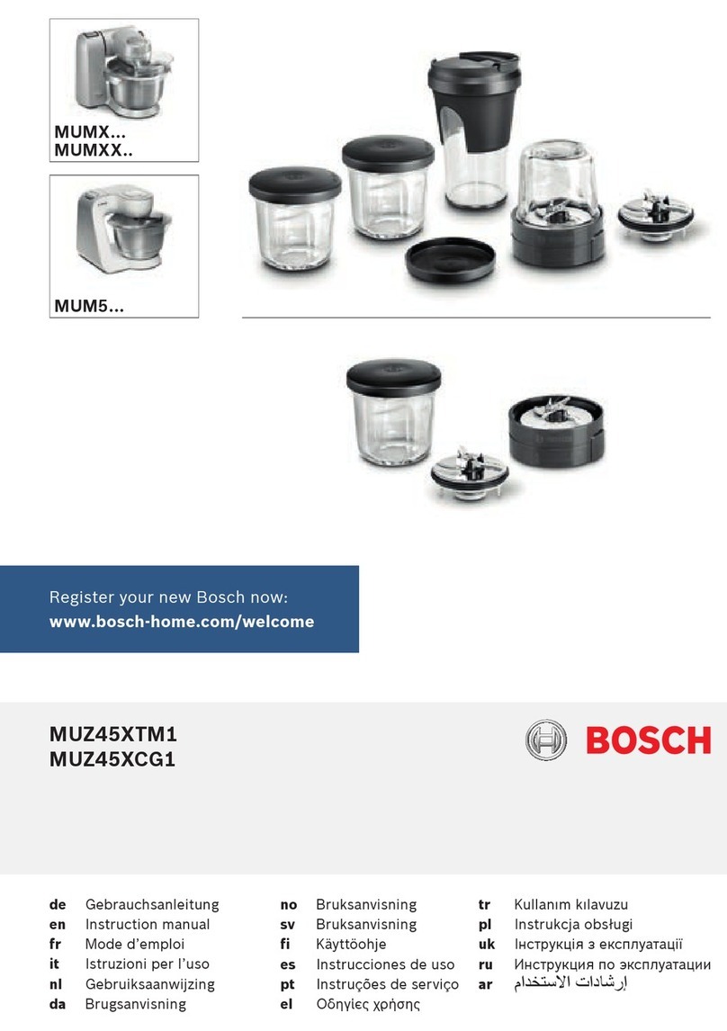 Bosch MUMX Series instruction manual