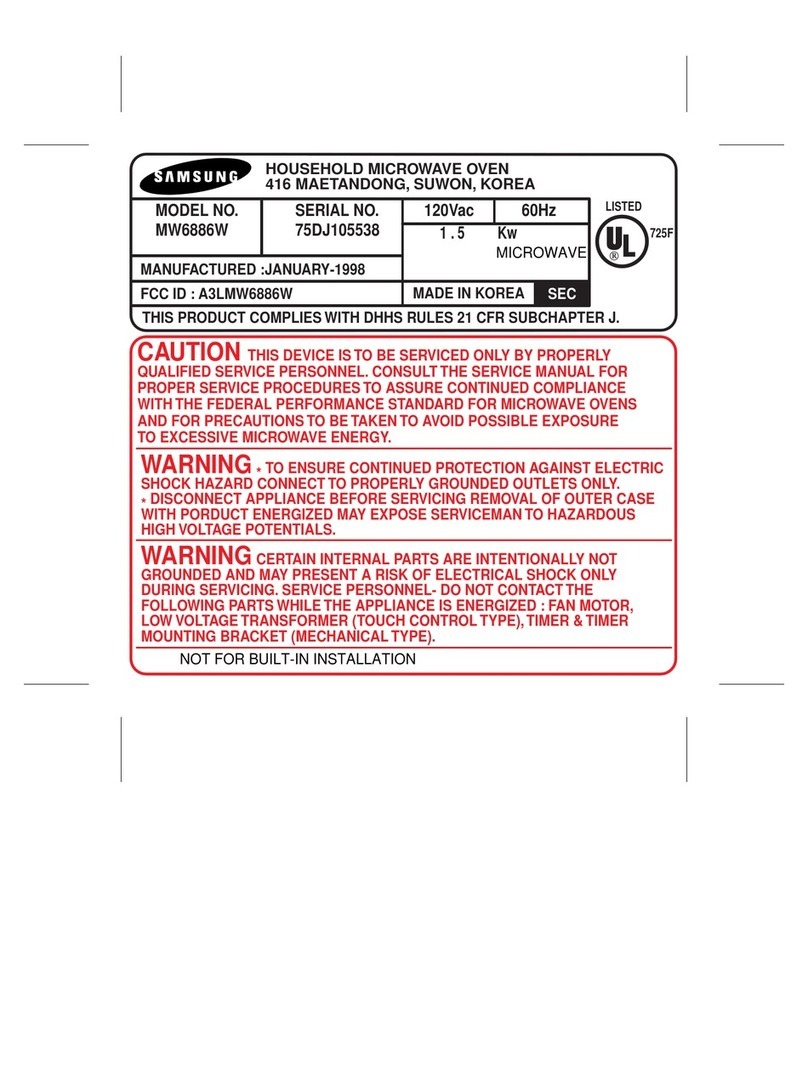 Samsung MW6886W Owner's instructions