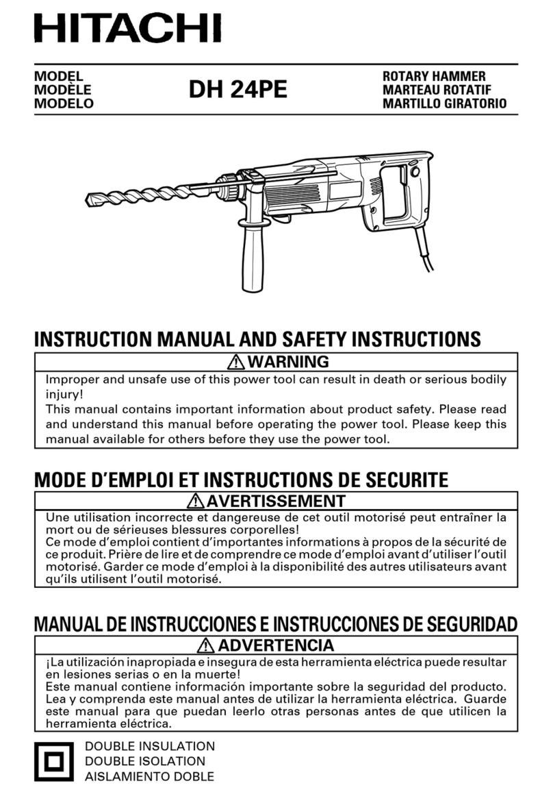 Hitachi DH24PE Instruction manual and safety instructions Hitachi DH24PE Instruction manual and safety instructions