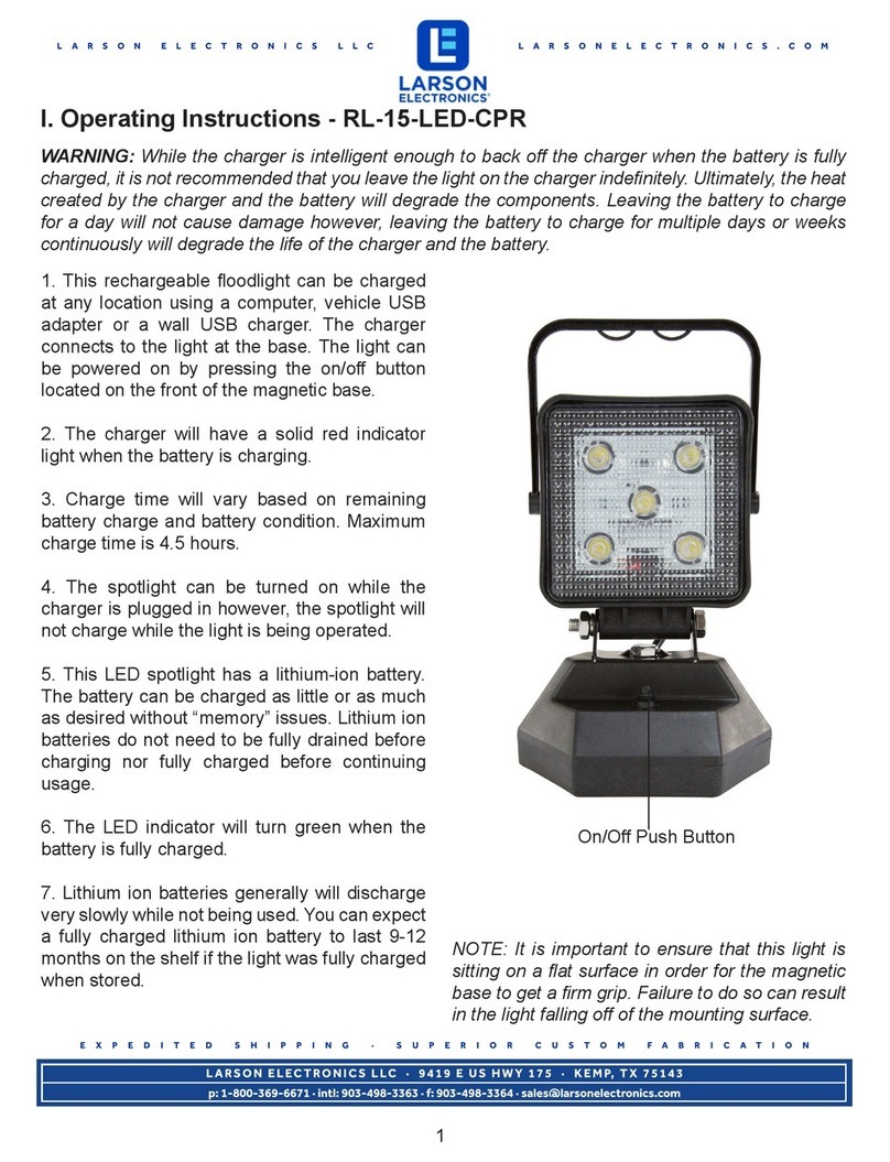 Larson Electronics RL-15-LED-CPR User manual Larson Electronics RL-15-LED-CPR User manual