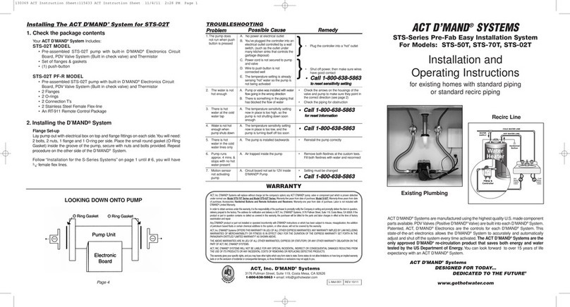 ACT D'MAND STS Series Installation and operating instructions