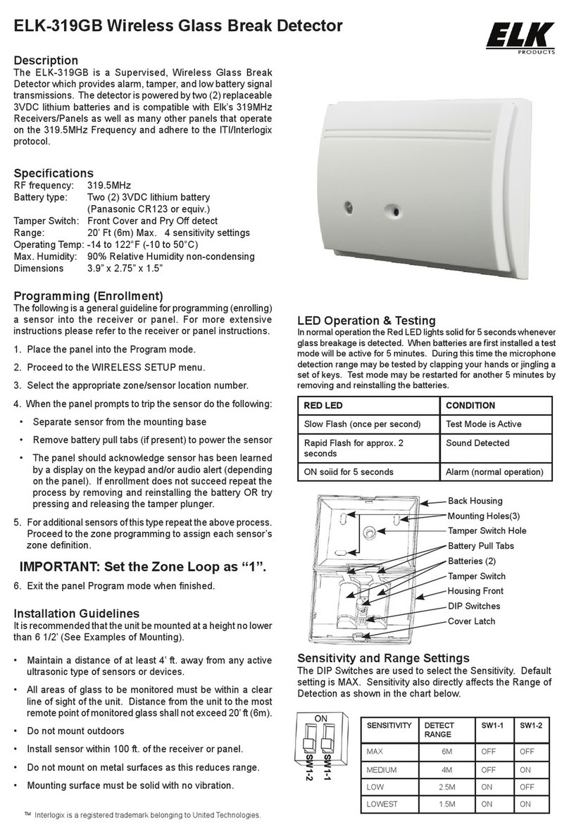 Elk Products ELK-319GB User manual
