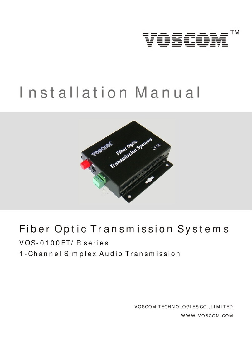 Voscom VOS-0100FT/R Series User manual