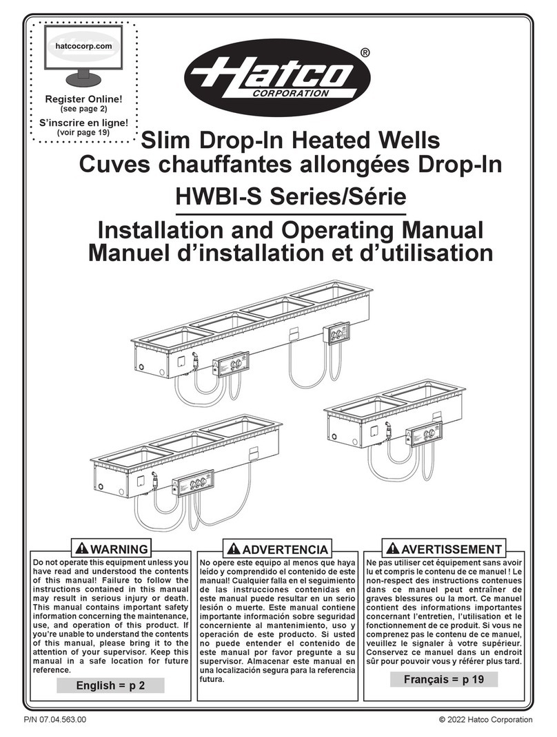 Hatco HWBI-S Series User manual