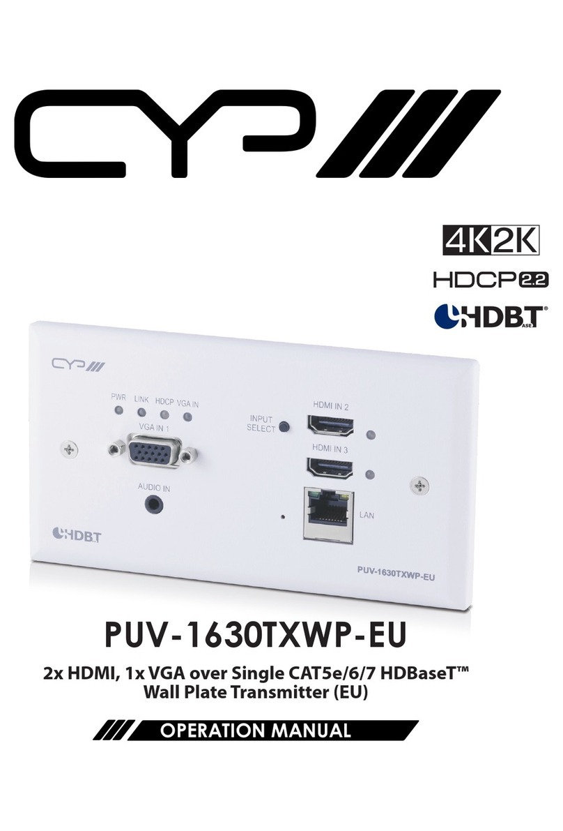 CYP PUV-1630TXWP-EU Operation manual