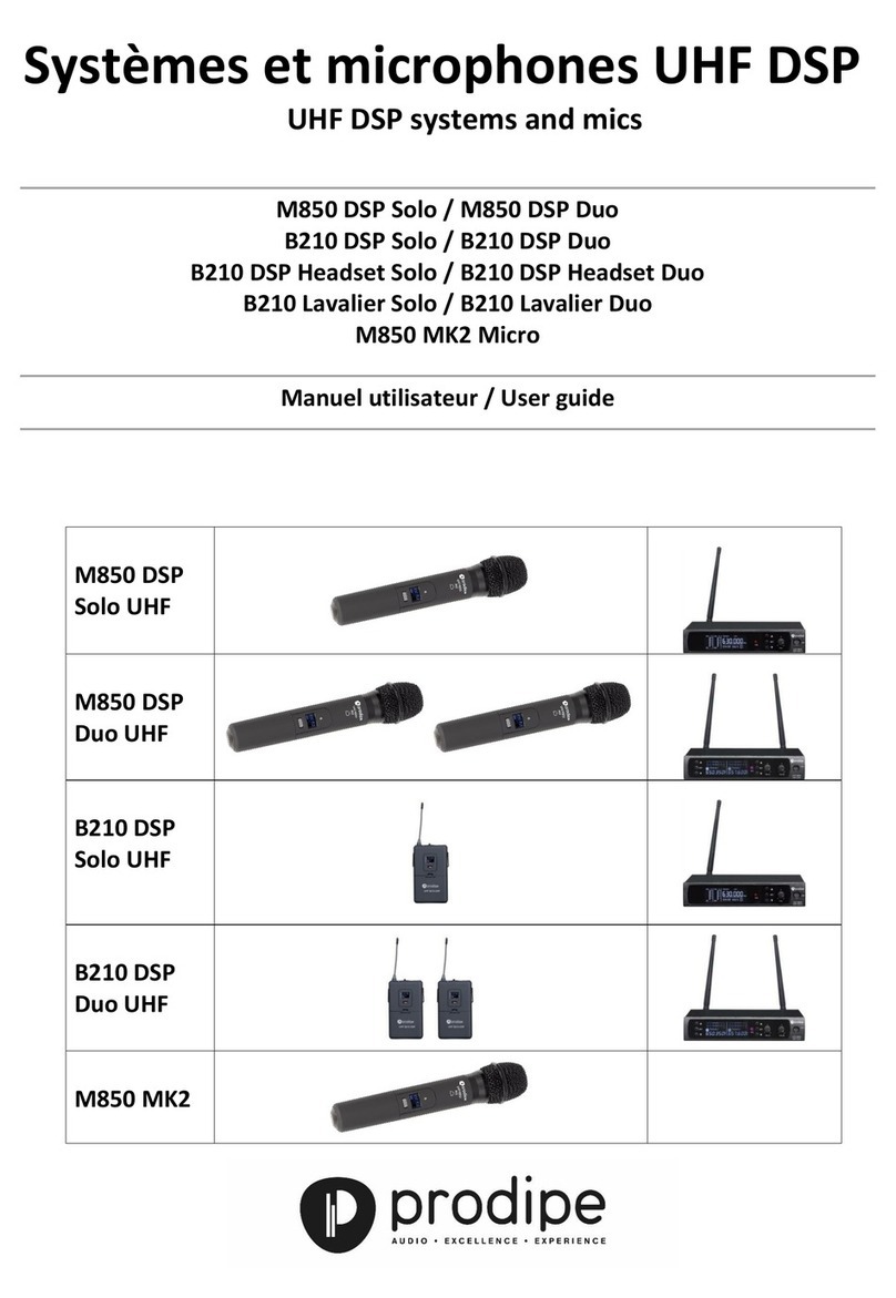 Prodipe M850 MK2 Micro user guide