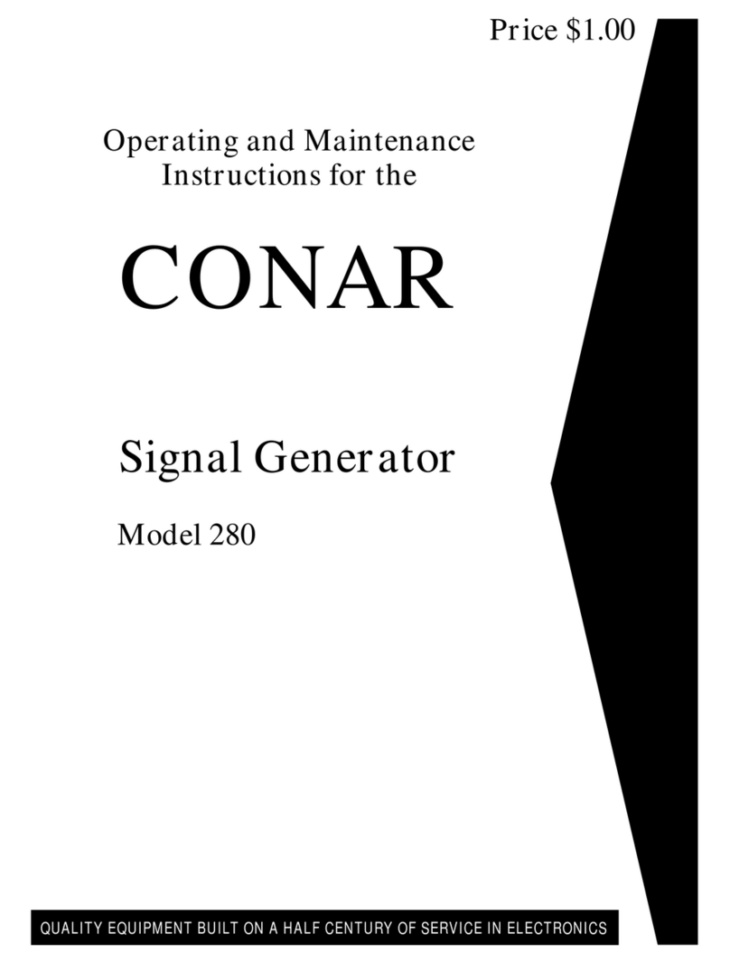 Conar 280 Operating and maintenance instructions