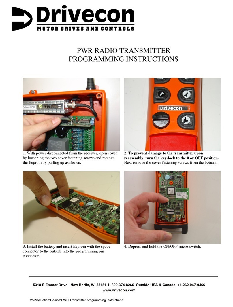 Drivecon PWR Programming instructions