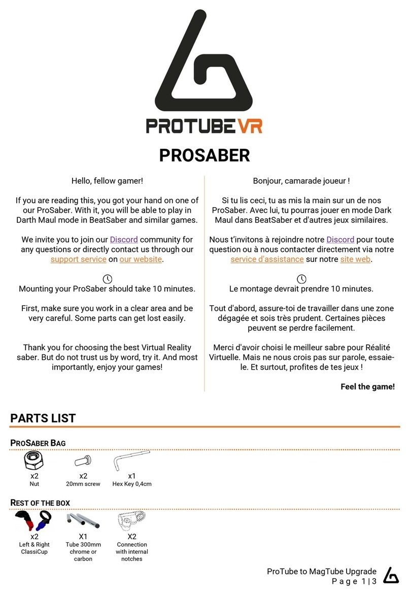 ProTubeVR PROSABER quick start guide