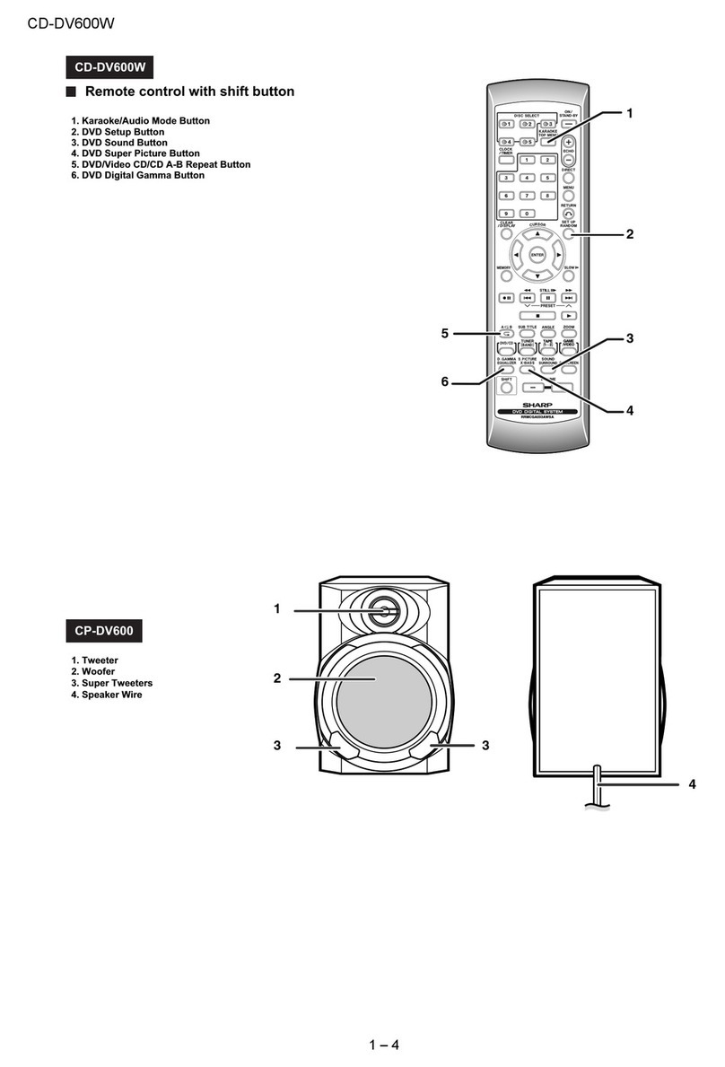 Sharp CD-DV600W User manual