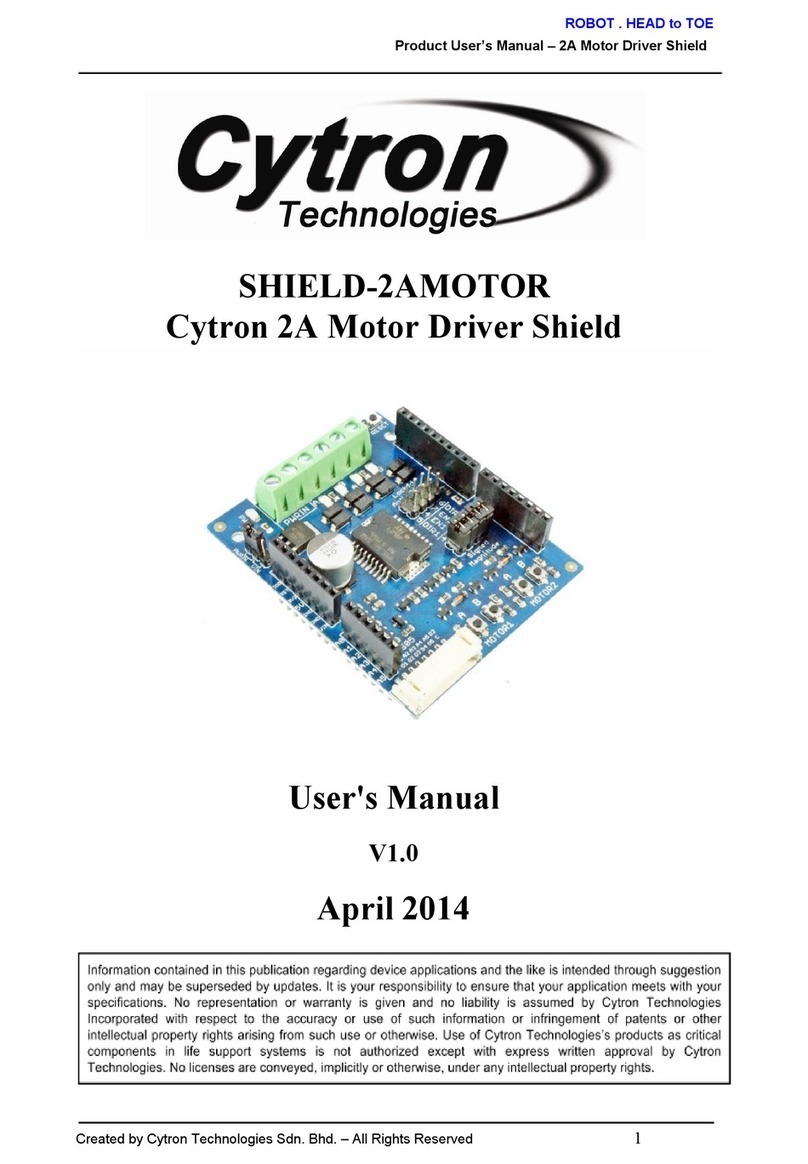 Cytron Technologies SHIELD-2AMOTOR user manual Cytron Technologies SHIELD-2AMOTOR user manual
