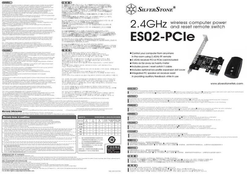 SilverStone ES02-PCIe User manual SilverStone ES02-PCIe User manual