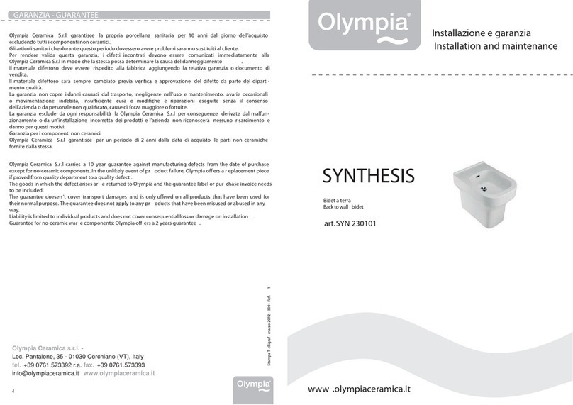 Olympia SYNTHESIS SYN 230101 Installation and Maintenance Olympia SYNTHESIS SYN 230101 Installation and Maintenance