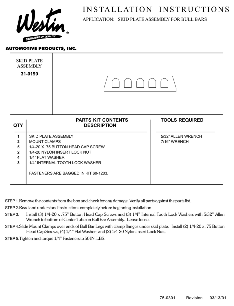 Westin 31-0190 User manual