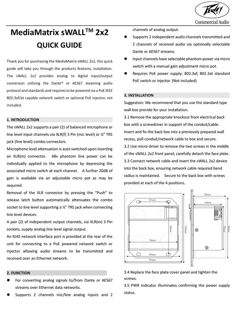 Peavey MediaMatrix sWALL 2x2 quick guide