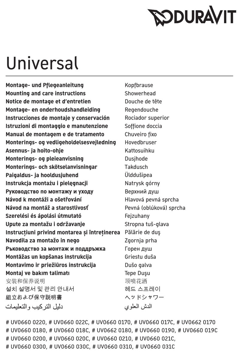 DURAVIT Universal UV0660 0220 Installation guide DURAVIT Universal UV0660 0220 Installation guide