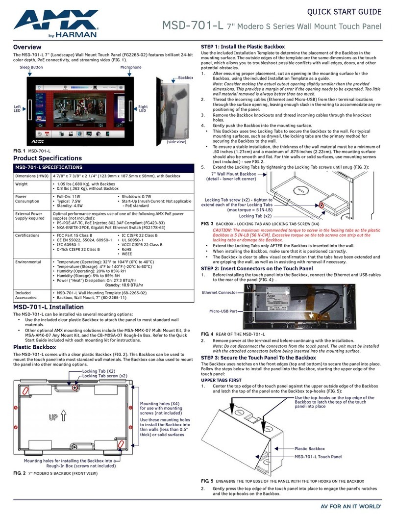 Harman AMX Modero S Series User manual