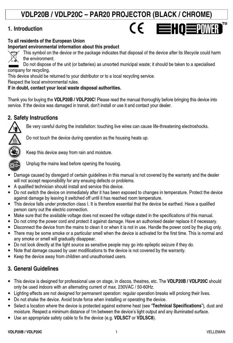 Velleman HQ-Power PAR20 User manual