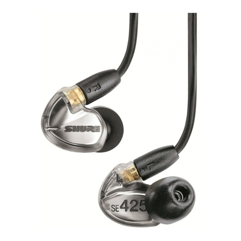 Shure Sound Isolating SE425 User manual
