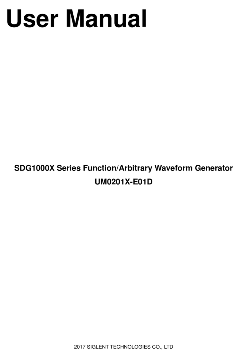 SIGLENT TECHNOLOGIES SDG1062X User manual