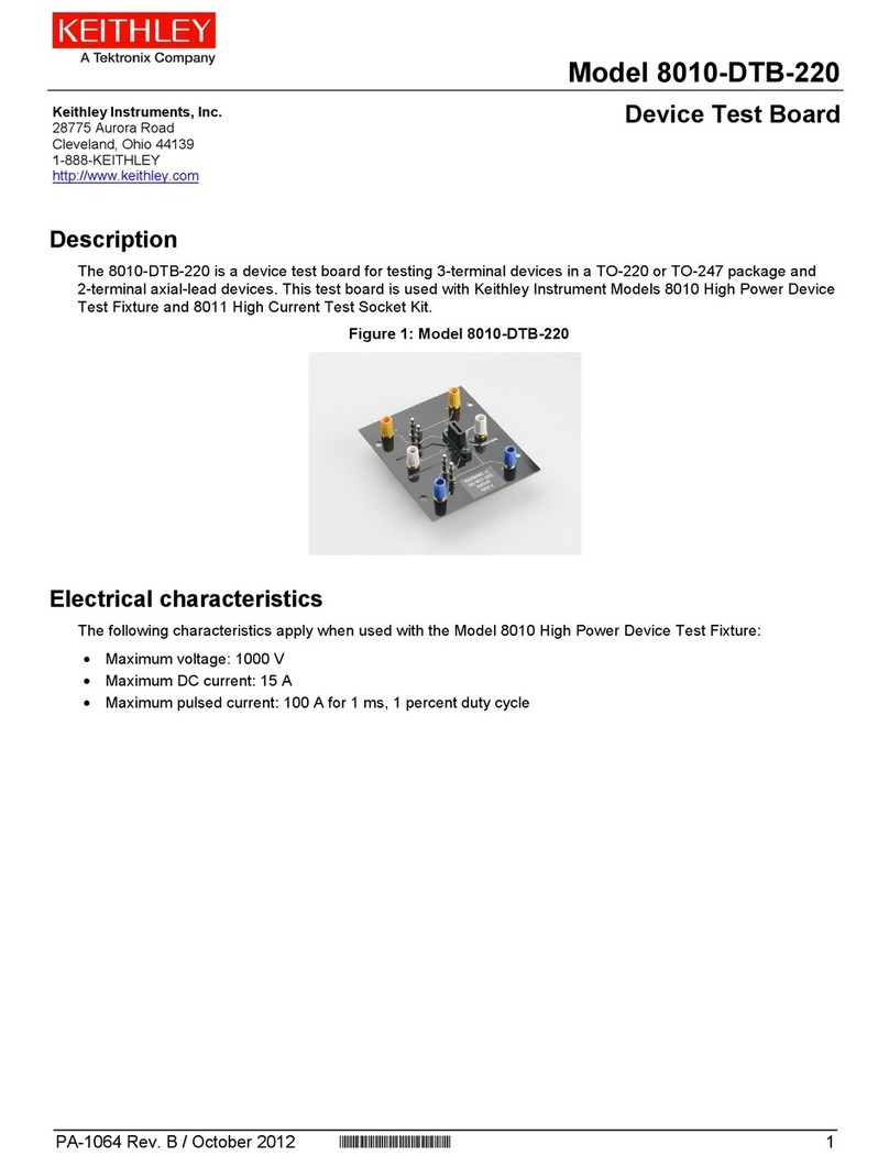 Tektronix Keithley 8010-DTB-220 User manual Tektronix Keithley 8010-DTB-220 User manual