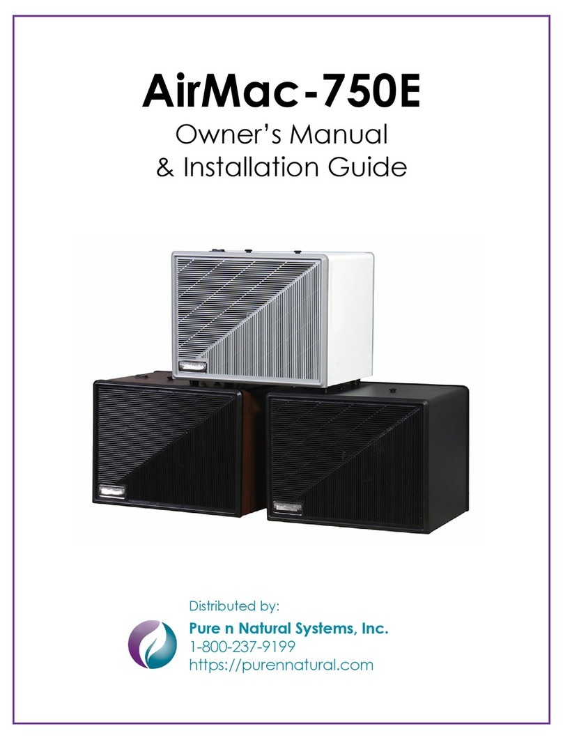 Pure n Natural Systems AirMac-750E Owner's manual & installation guide