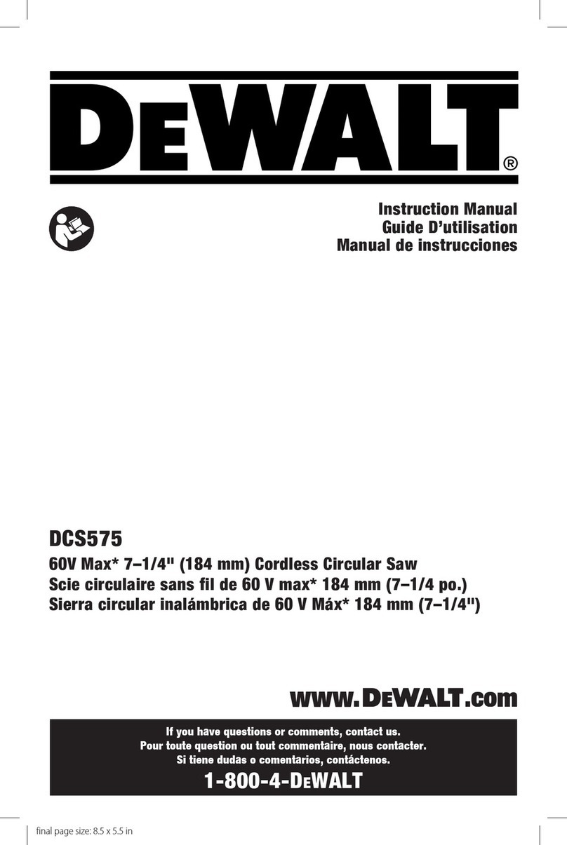 DeWalt DCS575B User manual
