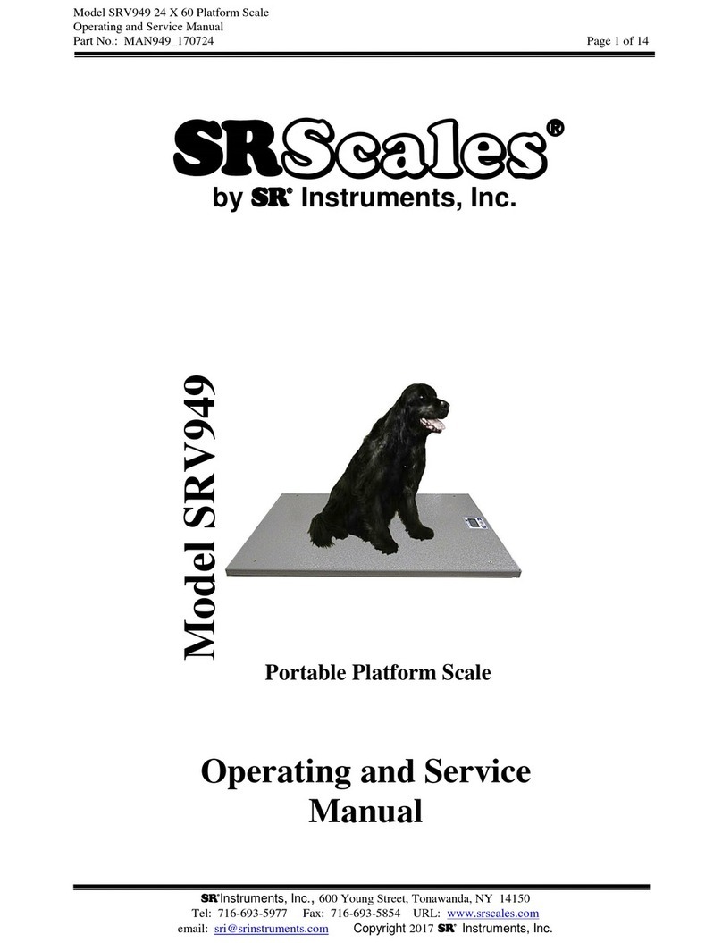 SR Instruments SRScales SRV949 Service manual