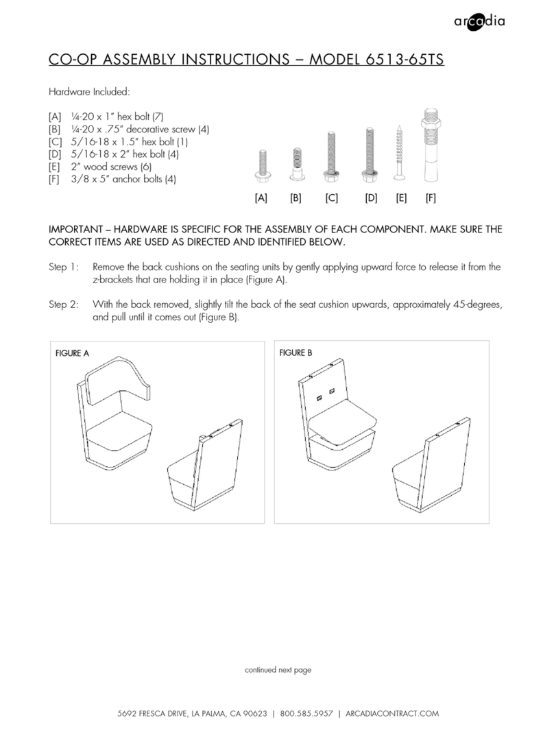 Arcadia 6513-65TS Assembly instructions