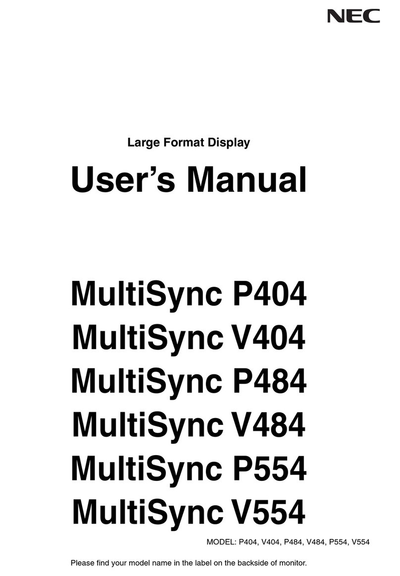 NEC MultiSync P484 User manual