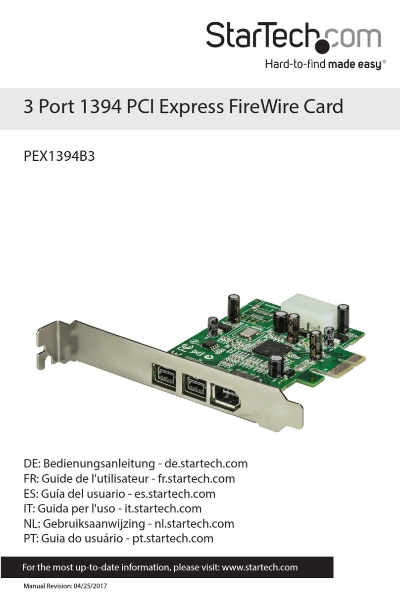 StarTech.com 8STPEX1394B3 quick start guide