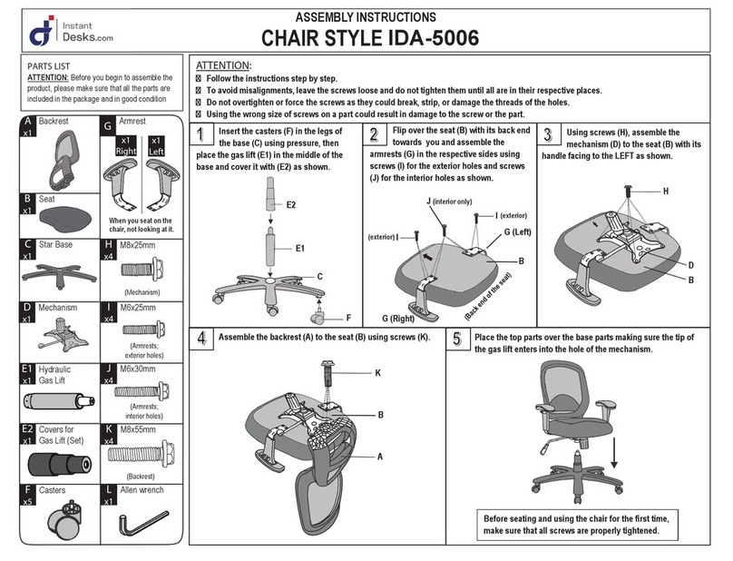 Instant Desks STYLE IDA-5006 Assembly instructions Instant Desks STYLE IDA-5006 Assembly instructions