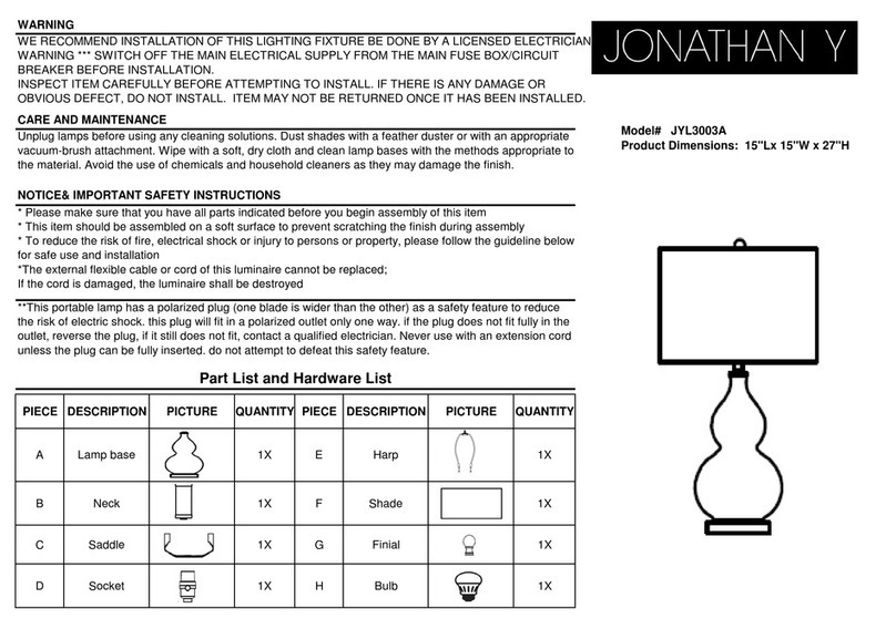 JONATHAN Y JYL3003A User manual