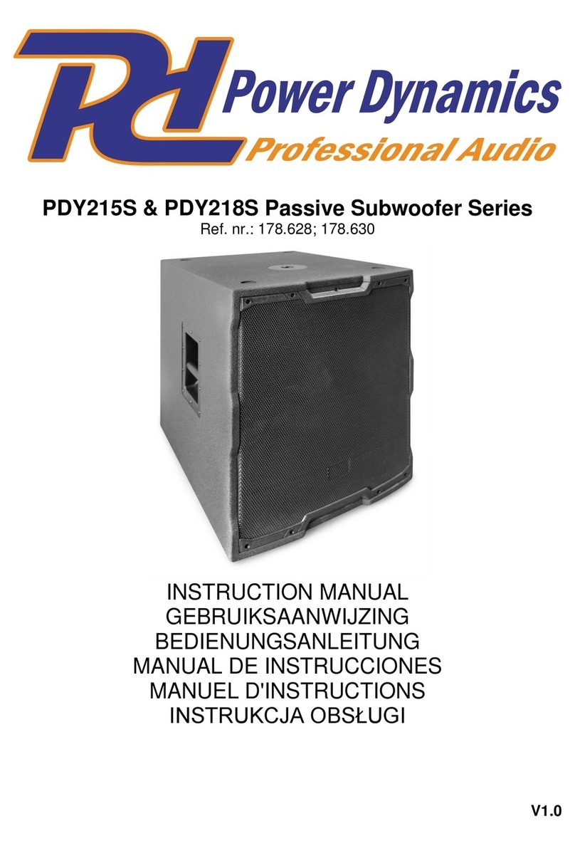 Power Dynamics PDY215S User manual