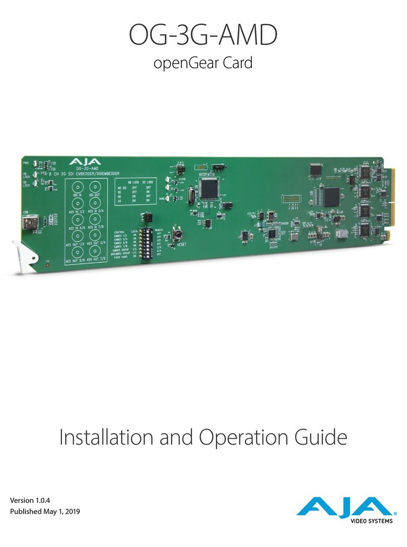 AJA OG-3G-AMD Operating instructions
