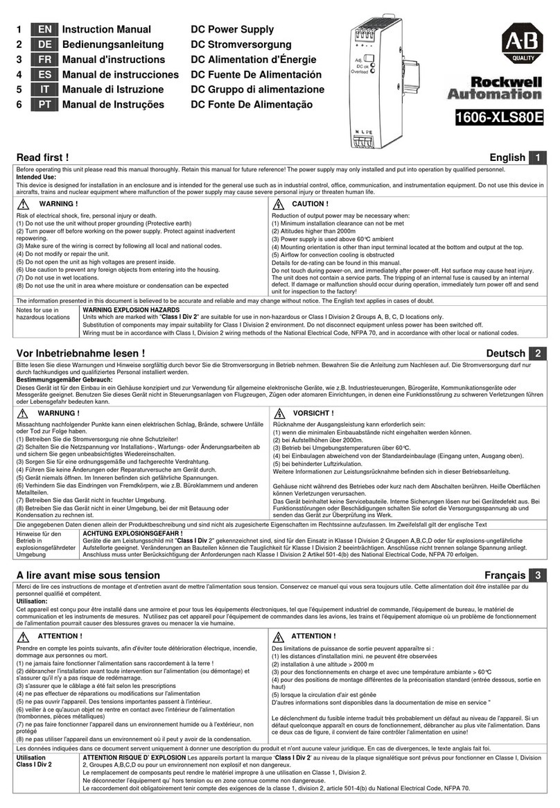 Rockwell Automation 1606-XLS80E User manual