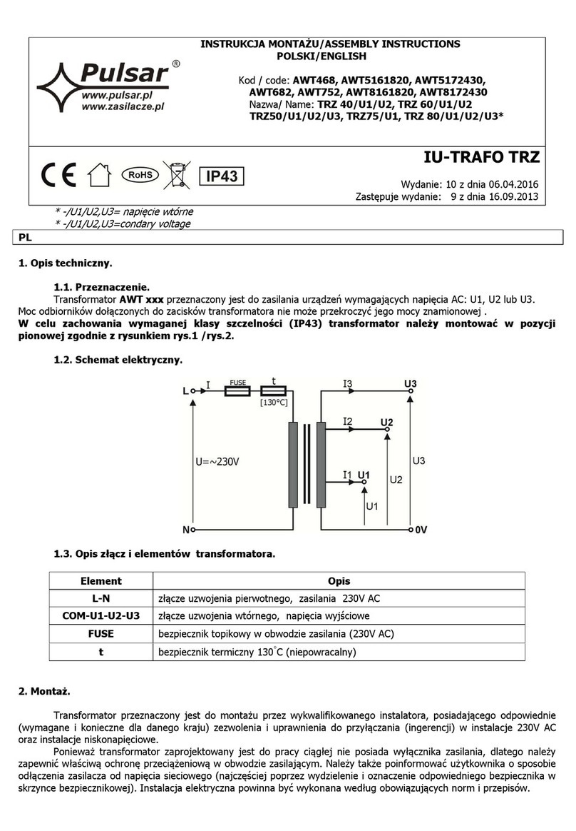 Pulsar TRZ 40 Series Assembly instructions