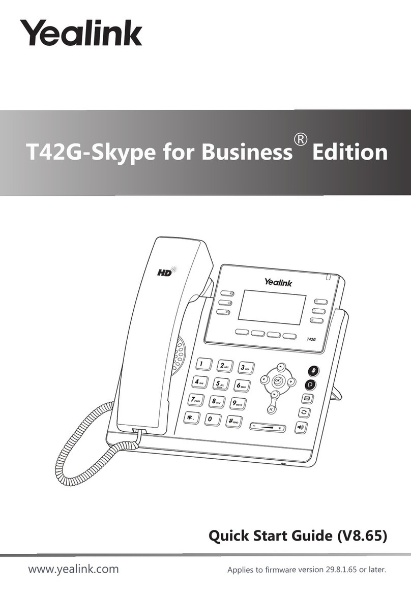 Yealink T42G-Skype for Business User manual