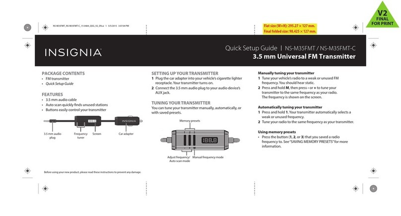 Insignia NS-M35FMT-C Quick setup guide