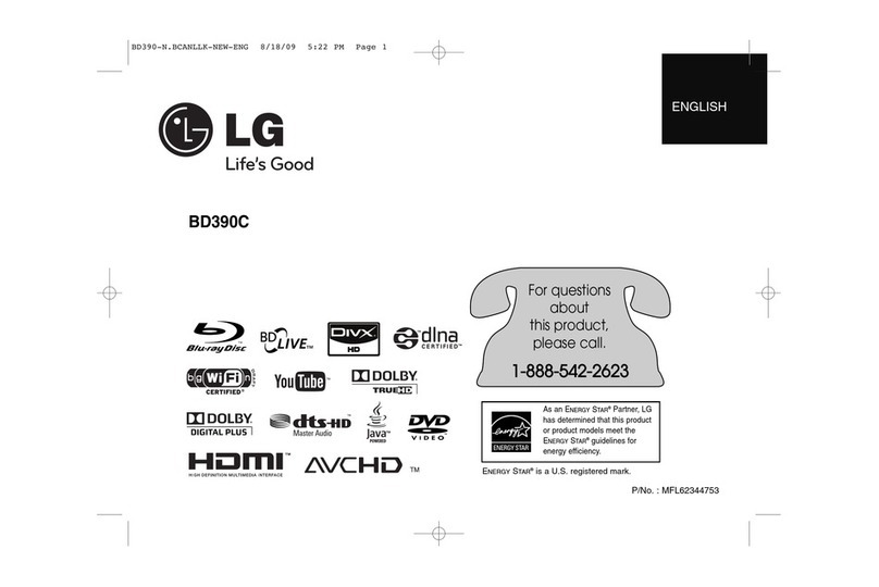 LG BD390C User manual