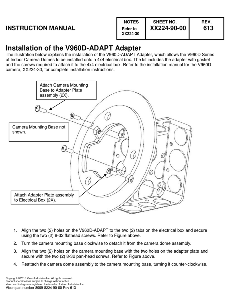 Vicon V960D-ADAPT quick start guide