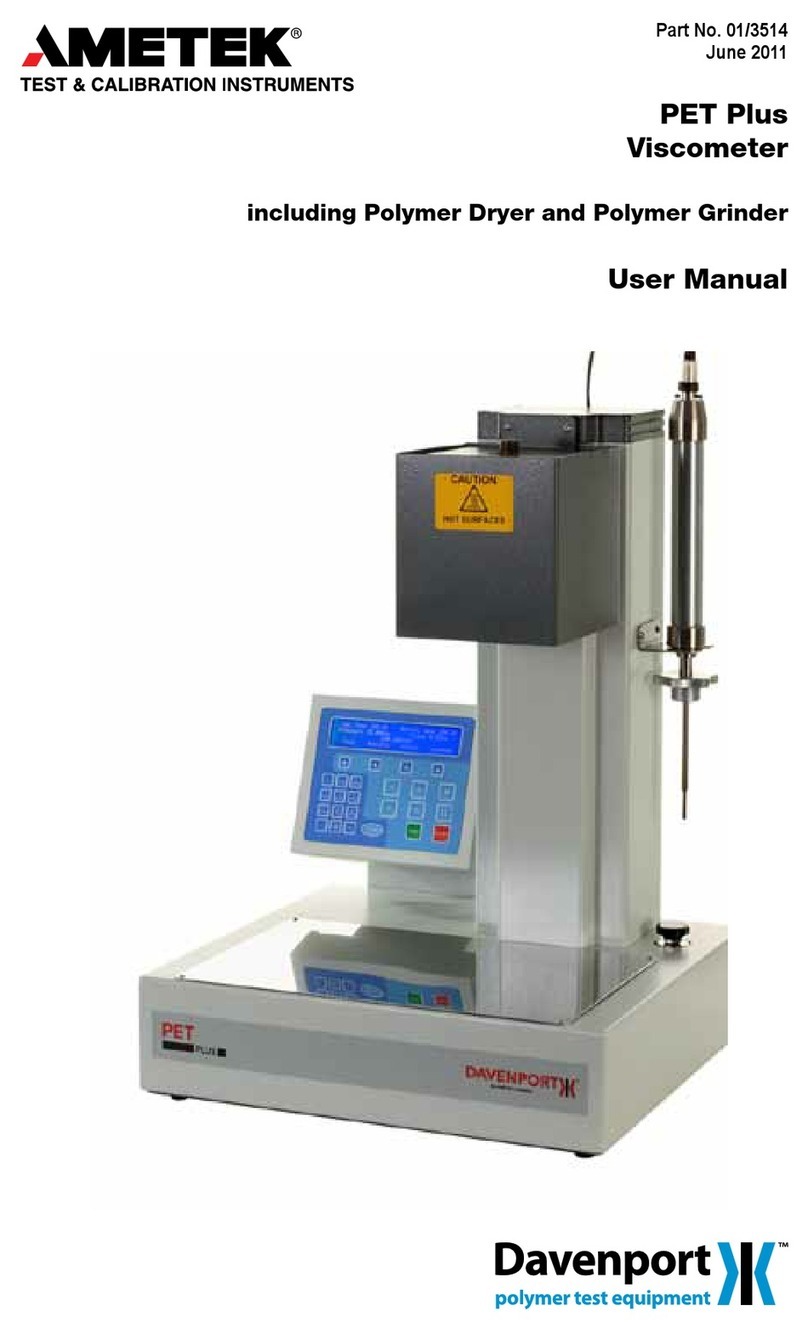 Ametek Davenport PET Plus User manual