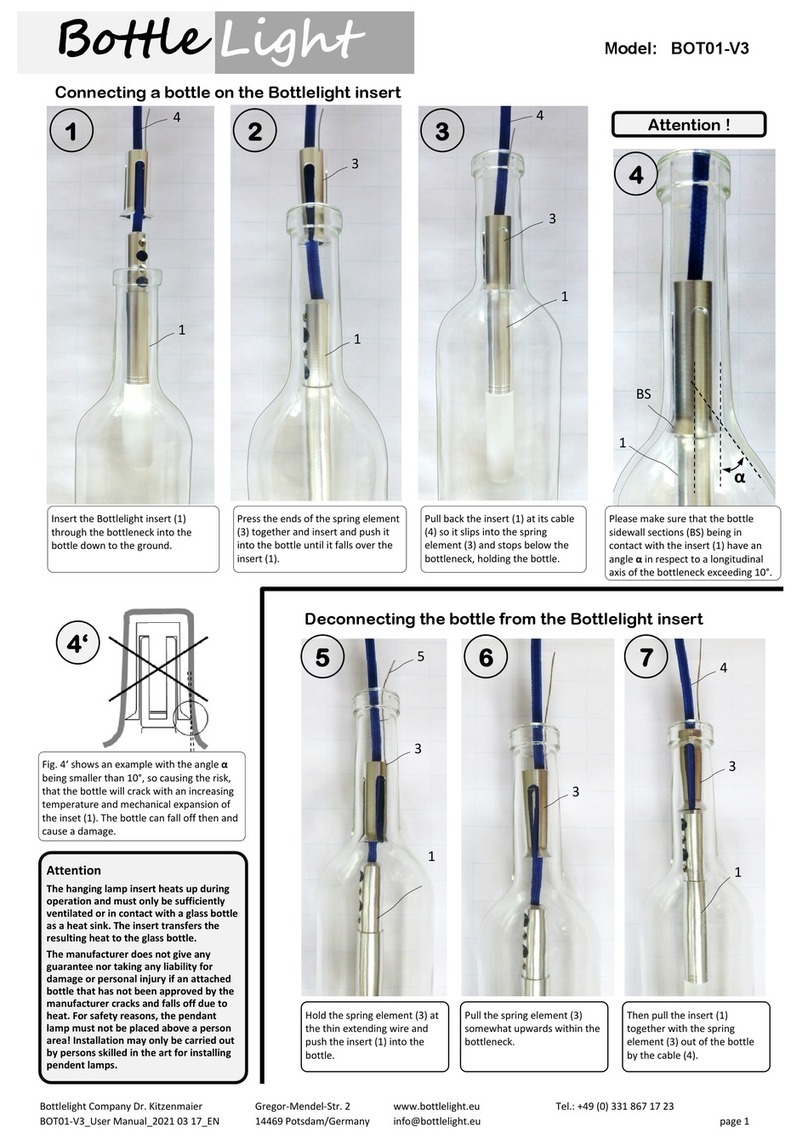 Bottlelight Company BOT01-V3 manual