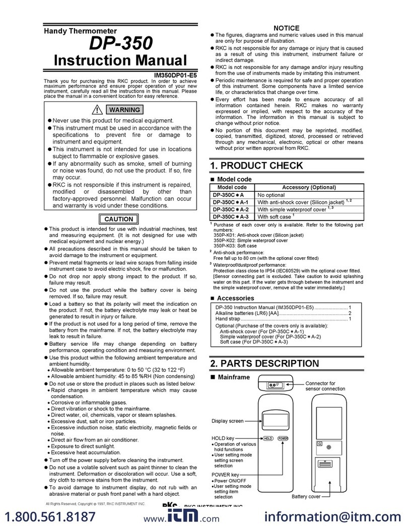 RKC INSTRUMENT DP-350 User manual