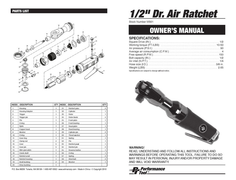 Performance Tool M561 User manual