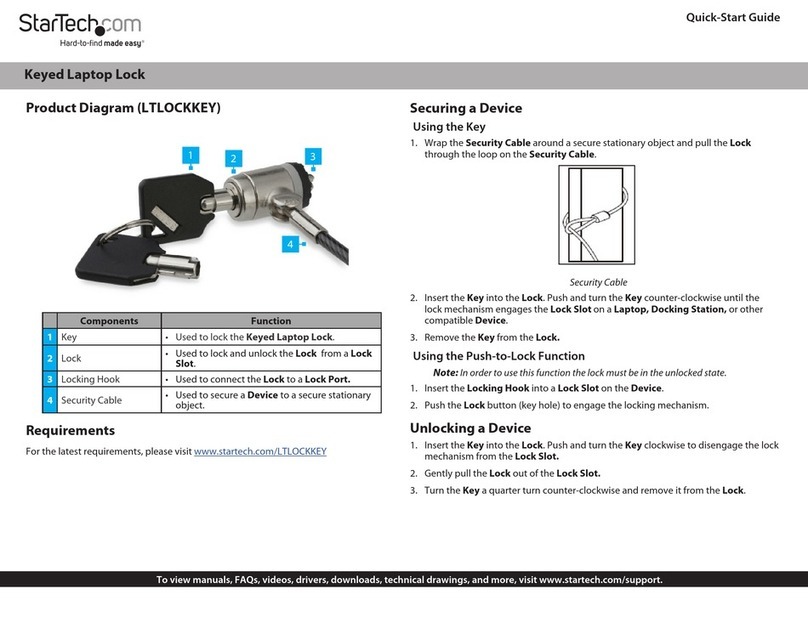 StarTech.com LTLOCKKEY User manual