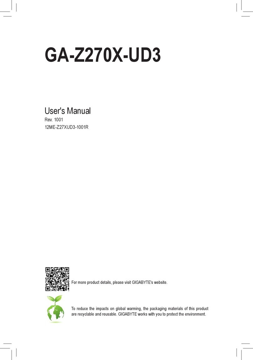 Gigabyte GA-Z270X-UD3 User manual