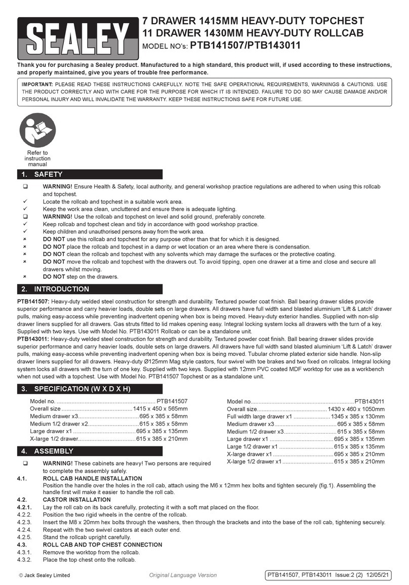 Sealey PTB141507 User manual